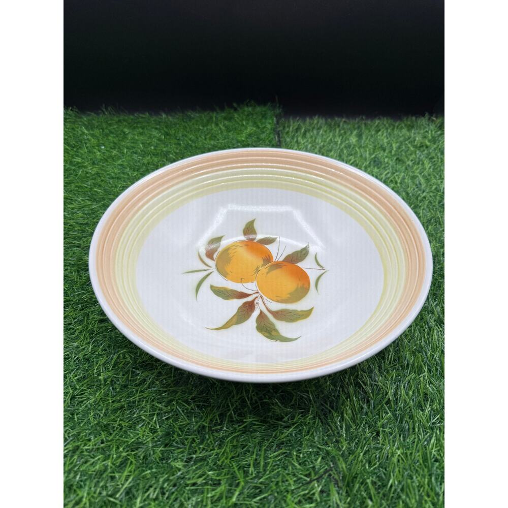 Vintage Sears Harmony House Ironstone Tangerine Vegetable Bowl-Ribbed